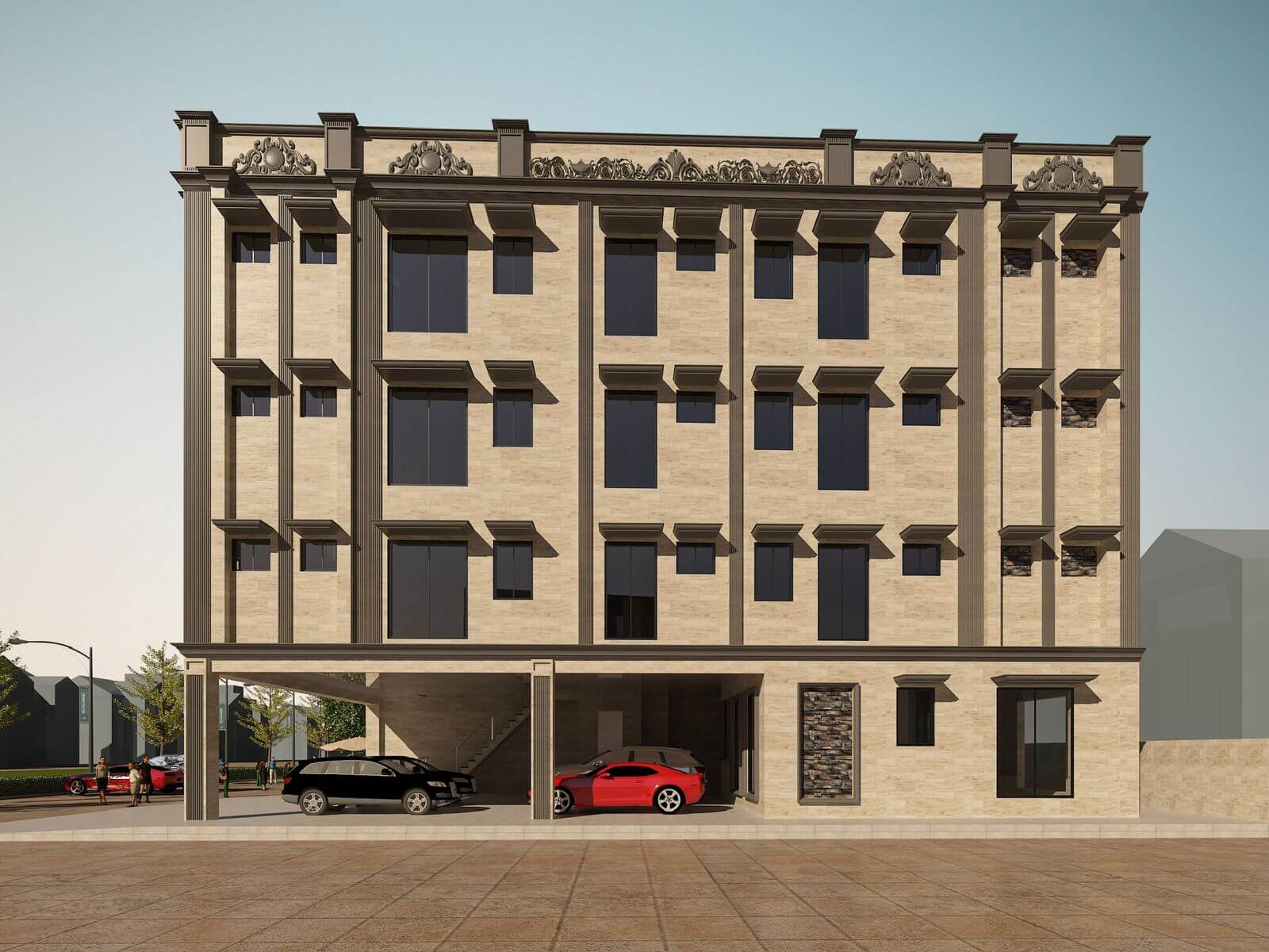 Corner Arcade Block