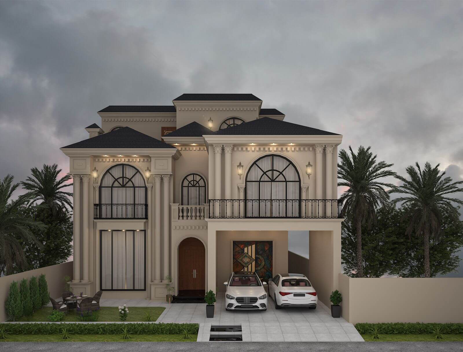 Arched Mansard Villa
