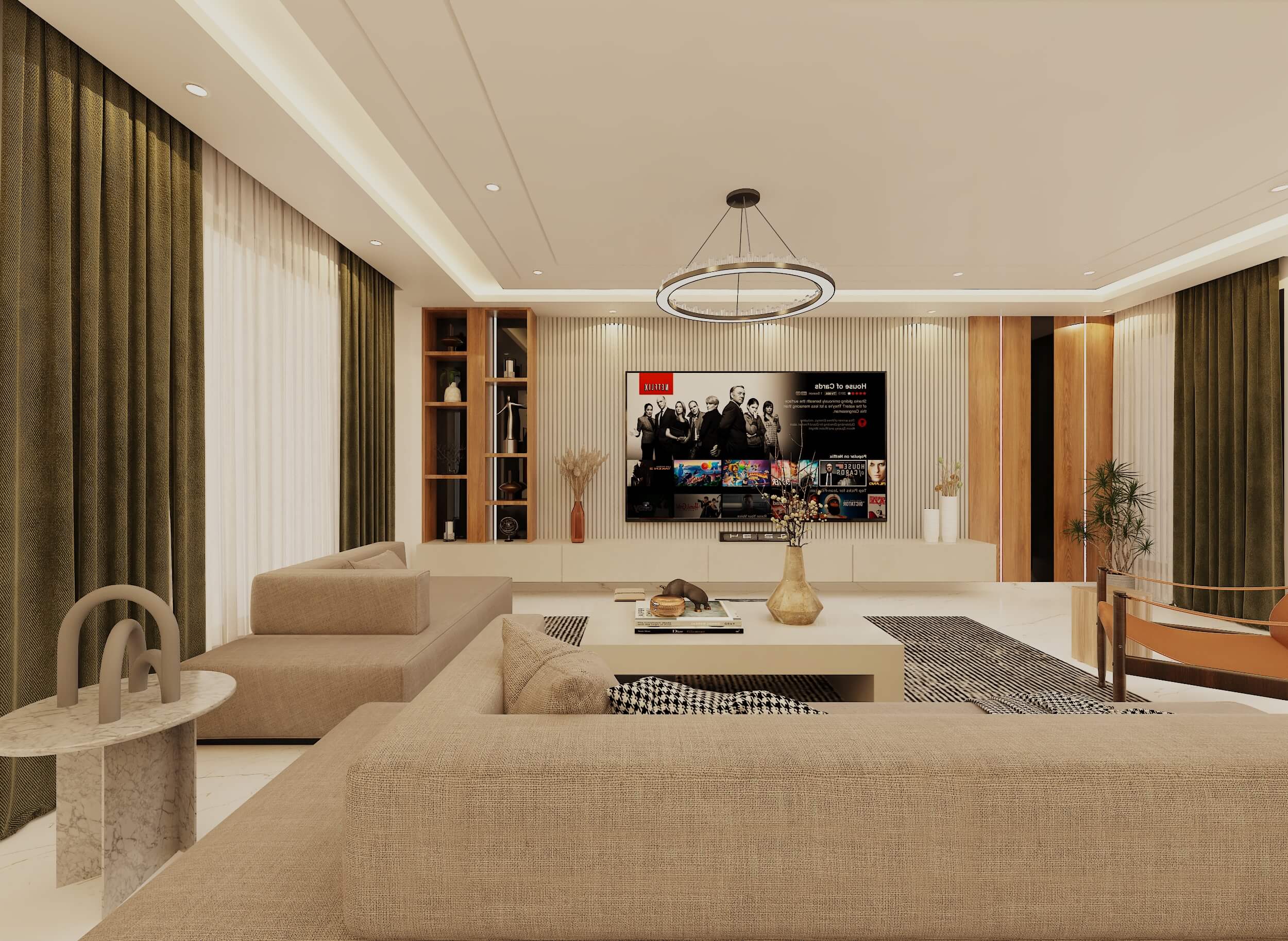 Lounge and living interior by Structure & Soul